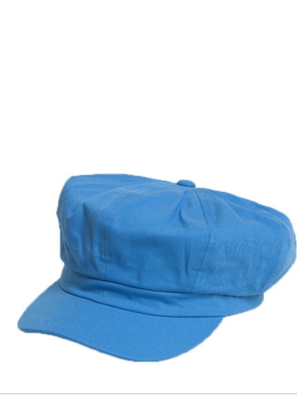 UNISEX Cotton Elastic Newsboy Cap-Cerulean Blue
